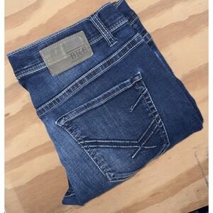 Buckle BKE Aiden Jeans Mens 32x31 Blue Bootcut Bootleg  Denim Dark Wash